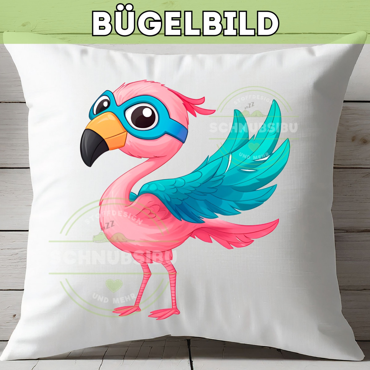 Bügelbild Superhelden Tiere - Flamingo